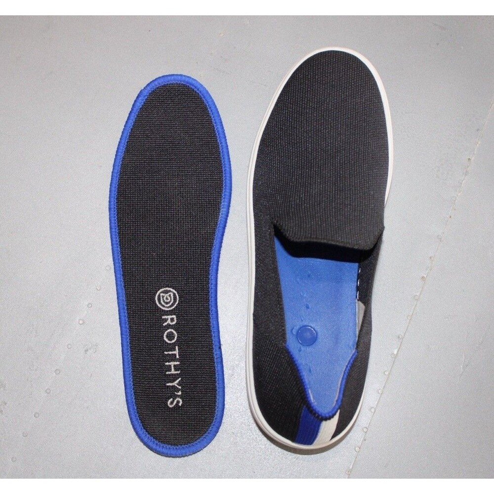 Rothy’s The Original Slip On Sneakers Womens 7.5 Black Knit Casual Comfort - Picture 8 of 10